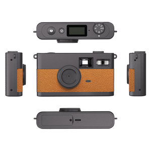 Appareil photo numérique rétro sans écran pour débutants, texture cuir, 8 filtres, flash LED rechargeable, idéal pour les étudiants et l'enregistrement quotidien sur le campus - Product Image 4