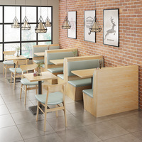 Bestseller Moderne Massivholz-Gastronomiemöbel für Cafés Sofa-Sitzgruppe Fast-Food-Essbereich Restaurant-Tisch Schule