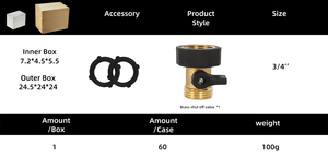 Vanne d'arrêt pour <span class=keywords><strong>tuyau</strong></span> d'eau unidirectionnel en laiton pour l'irrigation - Product Image 6