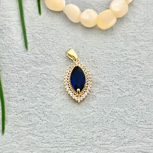 Pendentif Goutte d'eau en Zircon Plaqué Or, Breloque de Collier en Cristal, Bijou Quotidien 1234567, Origine Yiwu, Sertissage Clos Solitaire - Product Image 5