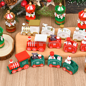 Hot Sale Detachable Wooden <b>Train</b> Handcrafted Christmas <b>Tree</b> Decorations Factory Wholesale Handicrafts - Product Image 1