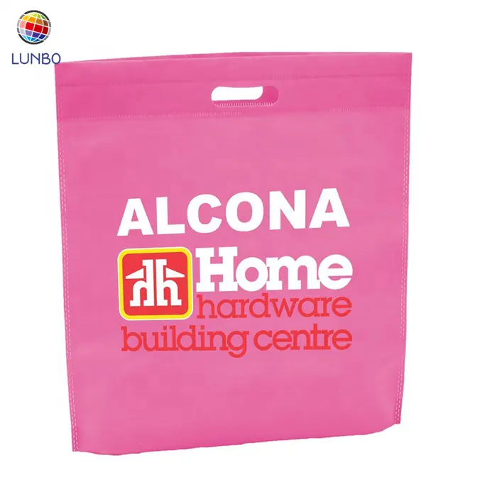 Nhãn Hiệu Tùy Chỉnh 70gsm In Ấn Mua Sắm Logo PP Nonwoven Die Cut Bag Không Dệt Siêu Âm Xử Lý Không Dệt Tote Bag