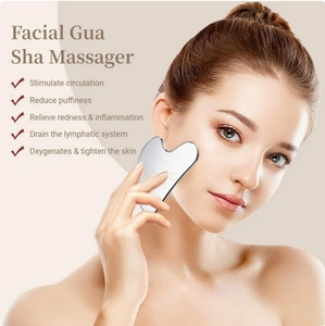 Herramientas Faciales Gua Sha de Acero Inoxidable 420 con Grosor de 3.5mm para Masaje Raspado y Estiramiento de la Piel - Product Image 4