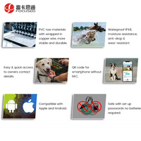 Venta al por mayor logotipo personalizado lindo NFC PET epoxi etiqueta 213 215 216 chips programables llaveros impermeable IP68 animal Pet NFC etiquetas para perros