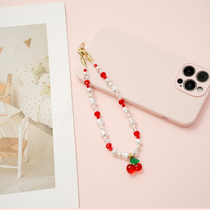 Cinturino per telefono con catena portachiavi da donna con cinturino da polso <span class=keywords><strong>gioielli</strong></span> con perline per telefono cellulare - Product Image 5