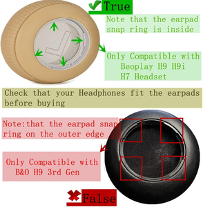 Almohadillas de Repuesto de Piel de Cordero Compatibles con Auriculares B&O Beoplay H7/H9/<span class=keywords><strong>H9i</strong></span>, Piezas de Repuesto, Almohadillas de Espuma Viscoelástica - Product Image 4