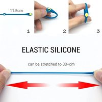 Lacets en silicone élastiques paresseux colorés sans cravate pour enfants lacets en silicone améliorés en caoutchouc pour baskets 12 pièces/ensemble