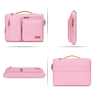 Sacoche d'ordinateur portable personnalisée 15-15,6 pouces avec fermeture éclair, nouvelle collection, meilleur fabricant, multi-poches, en polyester imperméable - Product Image 3