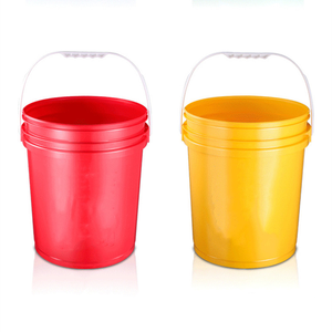 2022 Empty plastic color bucket with cover 5 Gallon 20L paint PP plastic bucket