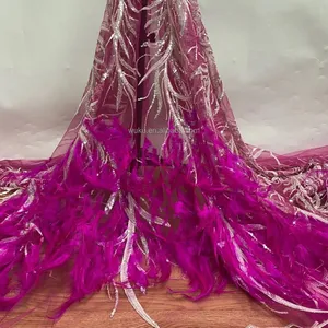 haute couture fur design lace fabric for haute couture dress