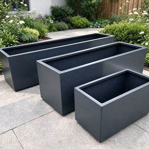 Macetas Comerciales de Acero Inoxidable, Macetas Grandes y Altas de Metal para Interiores y Exteriores, para Decoración de Vestíbulos y Entradas - Product Image 5