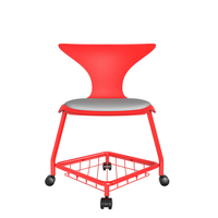 Chaise d'étude et de formation en PP, design moderne, prix usine, mobile avec filet porte-livres