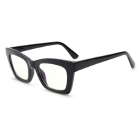Lunettes de lecture presbytes carrées en plastique unisexes de qualité verres noirs monture multicolore vente en gros PC optique lunettes