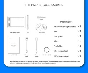 Tableta Gráfica de Dibujo <span class=keywords><strong>Vinsa</strong></span> 1060 Plus de 10'' * 6'' Más Vendida para Computadora, para Diseñadores - Product Image 5