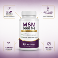 Compléments NOW MSM (Méthylsulfonilméthane) 1000 mg Santé des articulations et amélioration de la densité osseuse Végétalien 240 capsules végétales
