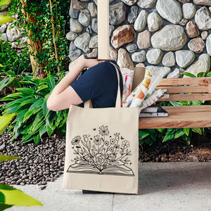 Bolsa de Lona con Diseño de Dibujos Animados 'Los Libros Son Magia', Bolsa de Hombro Moderna, Bolsa de Compras Reutilizable Extra Grande, Regalo para Lectores, Estudiantes y Amantes de los Libros - Product Image 3