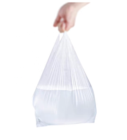 Sac en plastique compostable de qualité alimentaire en HDPE, réutilisable, avec poignées découpées, type T-shirt