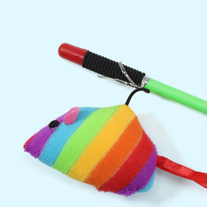 Juguete de Peluche Interactivo y Ecológico para Gatos con Diseño de Ratón Arcoíris Moderno y Divertido Palo de Juego - Product Image 6