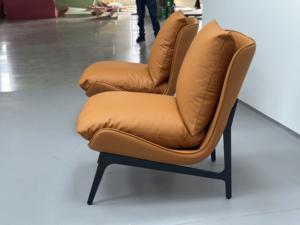 Poltrona Moderna Bicolore in Offerta, Seduta Curva Imbottita con Cuscino per Soggiorno - Product Image 5