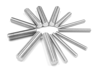Threaded Stainless Steel Rod Black Zinc Finish Metric Measurement System Studs Threaded Rods