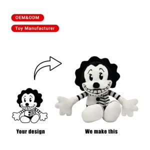 Giocattoli di <span class=keywords><strong>Peluche</strong></span> Personalizzati in Bulk, da 2D a 3D, Pupazzi Clown in Bianco e Nero, Personaggi dei <span class=keywords><strong>Cartoni</strong></span> <span class=keywords><strong>Animati</strong></span>, Portachiavi in <span class=keywords><strong>Peluche</strong></span> - Product Image 1