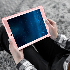 Étui de protection à 3 couches pour <span class=keywords><strong>iPad</strong></span> 5 <span class=keywords><strong>iPad</strong></span> 6 <span class=keywords><strong>Air</strong></span> 1 <span class=keywords><strong>Air</strong></span> <span class=keywords><strong>2</strong></span> 2017 2018 9.7 Étui de tablette <span class=keywords><strong>robuste</strong></span> de haute qualité résistant aux chocs pour enfants - Product Image 5