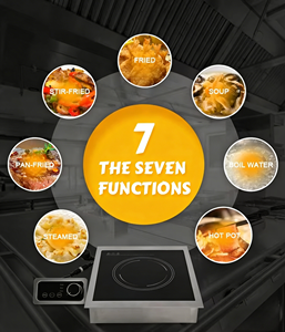 Built-in Commercial Induction Cooktop 3500W Single Burner With Separate Control Box 4 Digital <b>LED</b> Display ODM/OEM Commercial Ind - Product Image 6