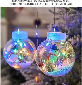 आउटडोर छुट्टी उपकरण सजावट क्रिसमस पेड़ बधाई गेंद स्ट्रिंग प्रकाश 9.84 फुट 10 रोशनी सांता क्लॉस स्नोमैन रोशनी