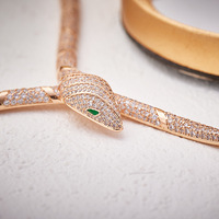 Nouveau Collier de Luxe en Cuivre 2026, Collier Ras du Cou Argenté et Doré, Accessoires de Bijoux pour Femme, Idéal Cadeau