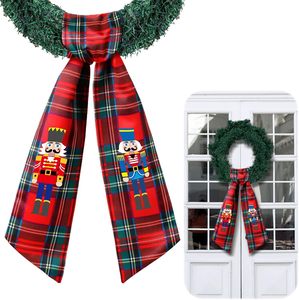 Nœud personnalisé pour porte de chambre de garçon, Nœud brodé pour couronne de fête prénatale, Décoration personnalisée pour chambre de bébé, Nœud d'annonce de naissance motif cheval à bascule - Product Image 3