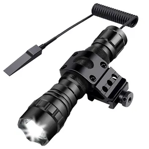 1200 lumen high output flashlight led Powerful Torch fits rails flashlight with Clip Accessories With lithium battery