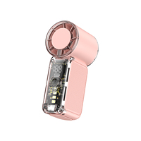 Mini ventilateur portatif USB rechargeable, ventilateur personnel ultra-silencieux avec affichage numérique, puissant ventilateur à turbine à vent pour les voyages