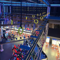Fabricant vérifié de projets de parcs de jeux intérieurs Cyberpunk, équipement de parc d'attractions personnalisé avec parcours de parkour en cordes hautes