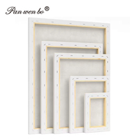 Tela intelaiata in puro cotone su telaio in legno, dimensioni personalizzabili, per studio artistico, all'ingrosso, tela bianca per pittura - Panwenbo