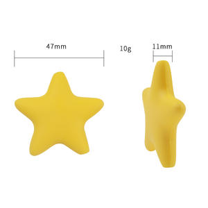 Factory Wholesale Non-toxic Food Grade Silicone Teether <b>Loose</b> <b>Beads</b> Irregular Shape (45x45mm) Teething Necklace - Product Image 4