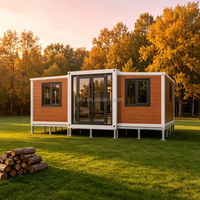 Casa Modular Prefabricada Pequeña de 20 pies/30 pies, Casas Prefabricadas Plegables de 2, 3 y 4 Dormitorios, Casa Contenedor Expandible Prefabricada