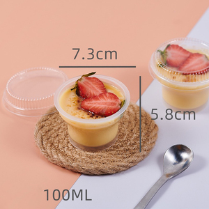 Venta al por mayor de <span class=keywords><strong>caramelo</strong></span> pudín yogur vasos de embalaje <span class=keywords><strong>con</strong></span> tapas desechables de grado alimenticio Material pastel helado vasos de embalaje - Product Image 5