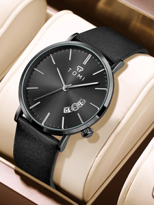 นาฬิกาควอตซ์ <span class=keywords><strong>TOMI</strong></span> T018 ระดับไฮเอนด์สำหรับผู้ชาย ดีไซน์หน้าปัดทรงกลมเรียบง่าย สาย PU นาฬิกาข้อมือขายส่ง มีสินค้าในสต็อก นาฬิกาสำหรับใช้ในชีวิตประจำวันสำหรับผู้ชาย - Product Image 2