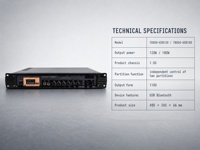 Amplificateur de puissance PA à montage en rack 120W 180W 110V avec contrôle du volume indépendant à deux zones, lecture USB et Bluetooth