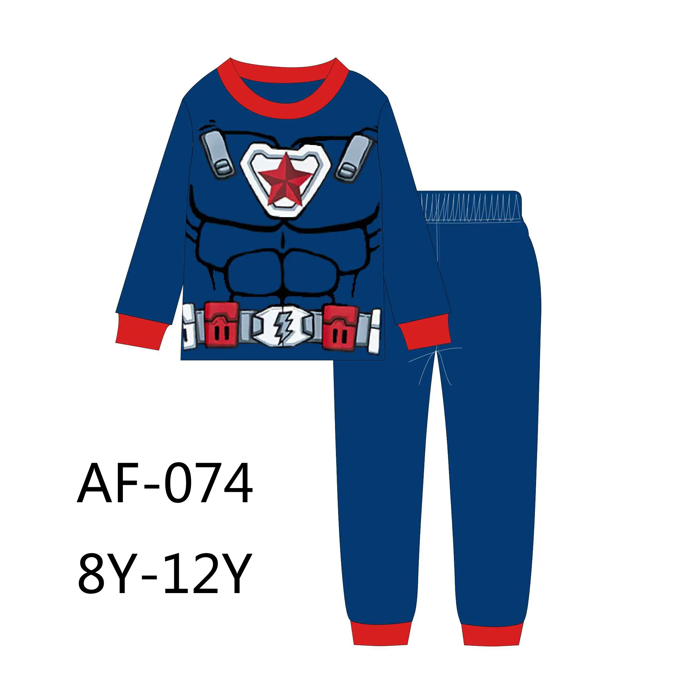 Conjuntos de ropa de dormir para bebés, pijamas de algodón, marca caluby, pijamas de dibujos animados para niños de 8 a 12 años