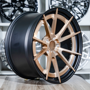 Personalizzare i cerchi 2 pezzi 5*120.65 6*114.3 spazzola rosso bronzo viso nero opaco barilotto auto ruote forgiate per Camaro - Product Image 1