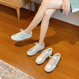 2026 Spring/Summer Collection Casual Sneakers for Women - White Sneakers with College Style and <b>Training</b> Theme - Product Image 1