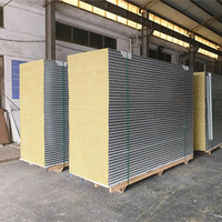 Panneau sandwich en laine de roche Huaao, moderne, ignifuge, imperméable, isolant thermique, revêtement métallique en acier galvanisé, écologique