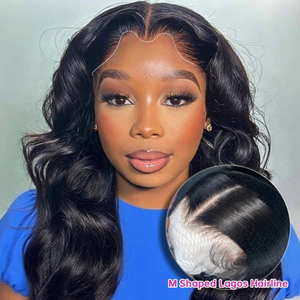 Parrucca Frontale in Pizzo a Forma di M con Onde Naturali, Capelli Umani Vietnamiti Grezzi, Frontale 13x4 Pre-Sfoltito, Parrucche Frontali in Pizzo HD con Attaccatura Naturale - Product Image 1