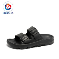 2024 mode chaude personnalisé oem logo liège hommes boucle sandales sandale double boucle pantoufles