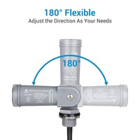 Lumière LED 120V avec capteur photoélectrique orientable, contrôle par capteur, gris, 1,5VA, pour extérieur, du crépuscule à l'aube
