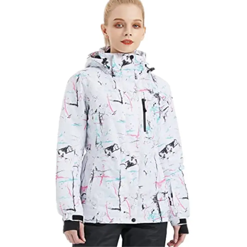 design your own ski jacket Women's Waterproof Ski Snow Jacket Fleece Lined Warm Winter Rain Jacket with Hood Fully Taped Seams