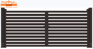 Portes de villa de sécurité personnalisées <span class=keywords><strong>en</strong></span> usine solide Porte battante automatique de conception de grain de <span class=keywords><strong>bois</strong></span> de jardin <span class=keywords><strong>en</strong></span> aluminium - Product Image 4