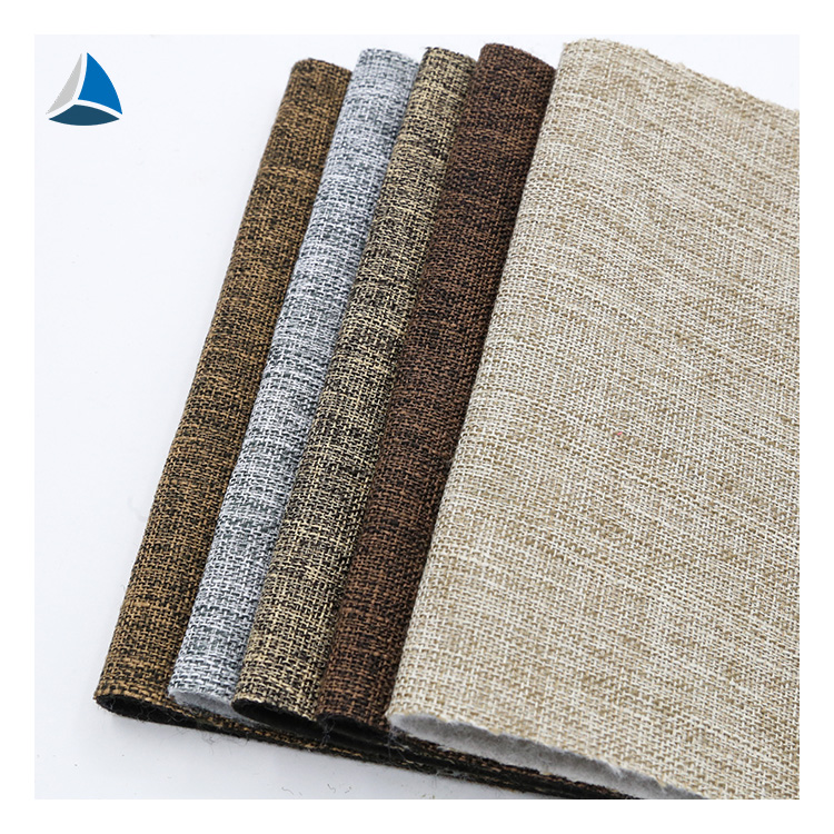 100% Polyester Fabric Cotton and Linen Texture Shrink-Resistant Printed Furniture Upholstery Sofa Textile