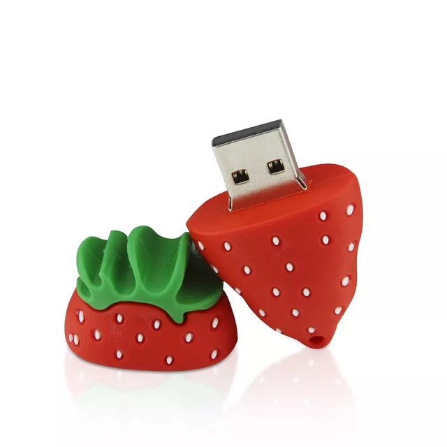 Novelty Strawberry Shape Design USB Flash Drive 8GB 16GB/32GB 64GB USB 2.0 3.0 Fruit Vegetable Usb Stick